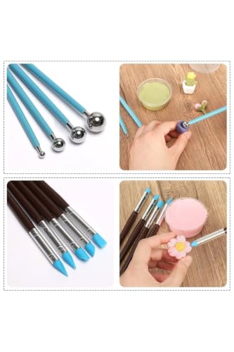 36-Piece Ceramic & Clay Modeling Tool Set - Includes Beige Modeling Clay, Sculpting & Carving Tools with Carrying Case - Appropriate 13+ - CN Made