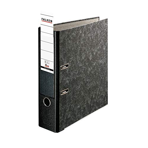 FALKEN Recycling Plus Lever Arch Files, A4, 8cm Spine - Black, Pack 10