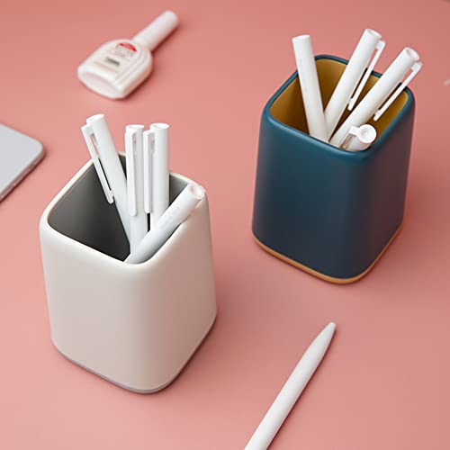 Pen Organiser, Desk Pen Holder, Two-Tone Pencil Cup, Pot Desk Organiser, Pencil Pot, Effective for Different Lengths for Pens, Rulers, Pencil Cups (Dark Blue1)