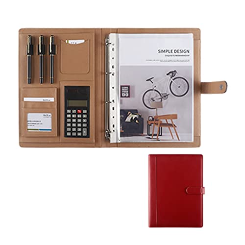 Padfolio Organizer Binder,portfolio, A4 Padfolio Portfolio Case Binder Organizer Folder Business Folder Premium PU Leather Padfolio Executive Business Padfolio for Papers Travel Documents with Pockets