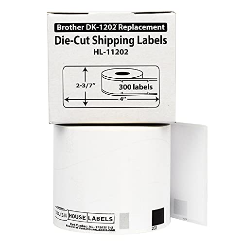 HouseLabels Compatible with Brother DK-1202, 2-3/7" x 4"