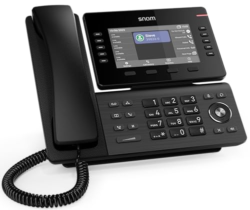 Snom D810W IP Table Telephone, 5 Inch IPS, WiFi, 6 SIP, Black