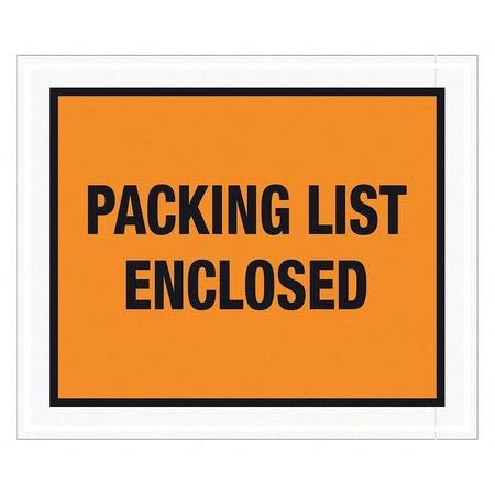 10 x 12" Orange "Packing List Enclosed" Envelopes