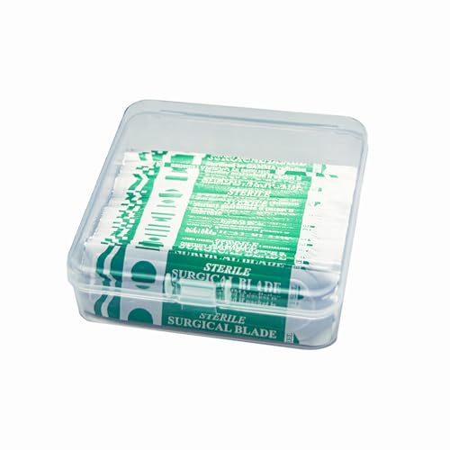 BELLIA BROS #60 Carbon Steel Scalpel Knife Blades Suitable for Surgical Knives, Utility knives, Pocket Knife etc 0.4mm Individually Wrapped Pack (100)