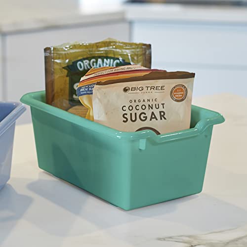 ECR4Kids Scoop Front Storage Bin, Multipurpose Organization, Contemporary, 20-Piece