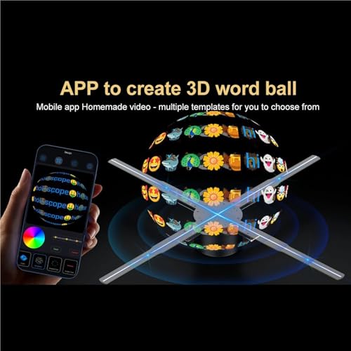 56cm Naked Eye 3D HD Fan Holographic Projector 678 LED Remote Advertising Display Support Picture Video GIF Logo WiFi Connection