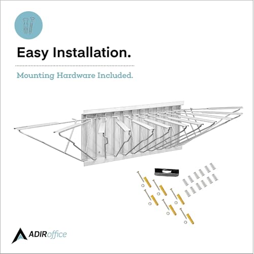 AdirOffice Steel Hanging Wall File, For Blueprint & Large-Format Files, White