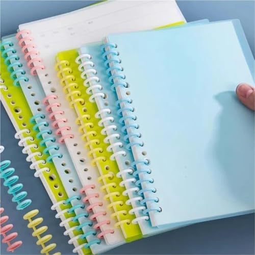 A6 Binder Rings 50PCS 6 Holes Loose-Leaf Paper Book Circles Ring Scrapbook Album Binder Spiral A4/5 Notebook Binding Clips for Notebook
