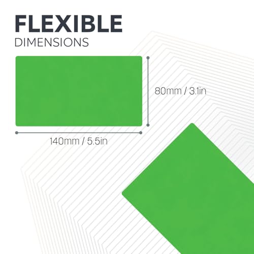 MagFlex® Flexible Gloss Green Dry Erase Surface Magnetic Sheet - 3-1/8 in. x 1/32 in. (Pack of 100)