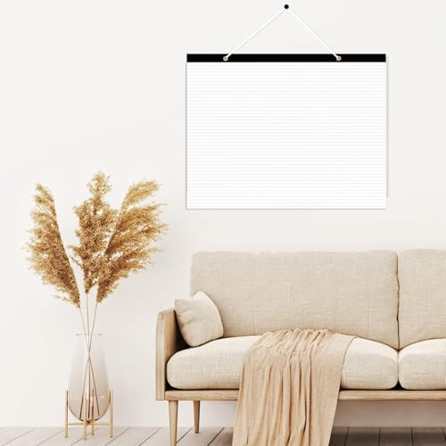 Yaridar Large Lined Paper Pad - 22" x 17" Ruled Notepad, 50 Sheets/100 Pages Legal Pads, 100 gsm White Paper Notepad Desk Pad for School, Home, Office, Business