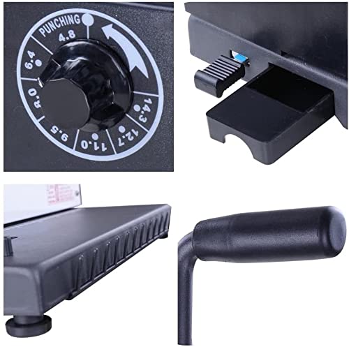 INTSUPERMAI Wire Coil 34 Holes Punching Binding Machine Binder Puncher with All Steel Structure 120 Pages / 20Lb(80g) Paper Binding Capacity 3:1 Punching Binding Machine