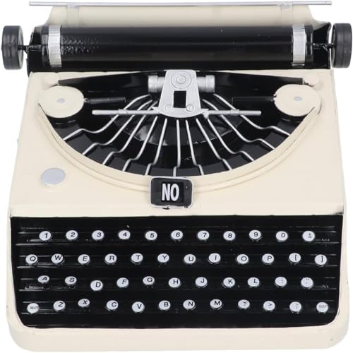 Vintage Typewriter Model, Handmade Retro Decoration Ornament, Home Desktop Typewriter Crafts, Stress Relieving Toy with