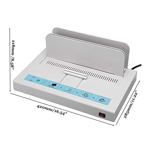 110V Thermal Binding Machine, 500 Sheets Capacity Book Binding Material Book Binder Machine A3 A4 A5 Book Envelope Electric Metal Thermal Binder Stapling