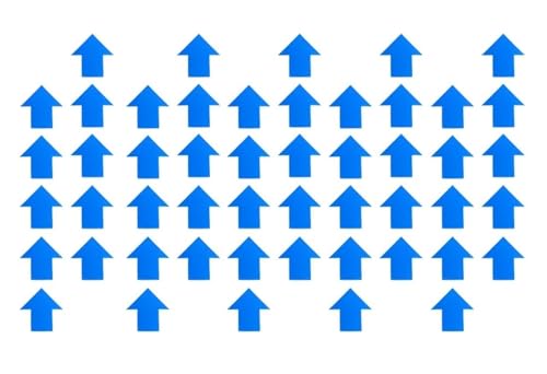 Color-Coding Labels 100/200/400pcs Blue Directional Arrow Floor Stickers Adhesive Social Distancing Sign Decals for Indoor Outdoor for Road Instructions(400pcs)