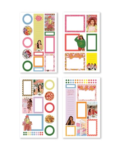 Rongrong Foodie Queen Planner Stickers Book for Planners, Calendars, Journals and Projects – Premium Quality Hand Drawn Transform Your Meal Planning - Scrapbook Stickers – 25 Pages