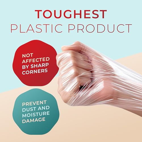 Dallas Packaging Supplies Shrink Wrap Roll for Moving | 80 Gauge 5" x 1000 FT Plastic Wraps for Packing | Clear Stretch Film for Pallets, Furniture, Boxes & Storage Protection - 6 Pack