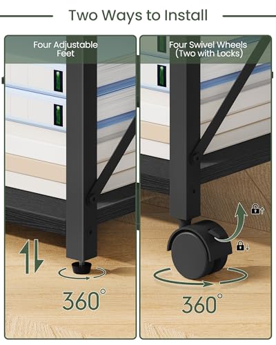 CHOEZON Printer Stand, 2-Tier Heavy Duty Printer Cart with Shelf