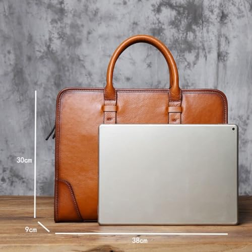 STBTOO Handbags Briefcases Men's Leather Shoulder Bags Messenger Bags Laptop Bags Luggage Bags Carrying Cases Totes(Black)