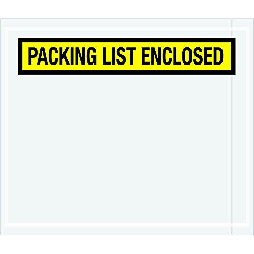 Tape Logic TLPL490 "Packing List Enclosed" Envelopes, 7" x 6" Low, Yellow (Pack of 1000)