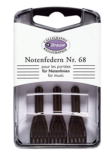 Brause 300068B - Pack of 3 Metal Portée Nibs