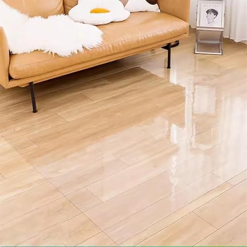 Office Chair Mat for Hard Wood Floors, 1.5mm Clear Floor Mat for for Rolling Chairs, Heavy Duty Wood/Tile Floor Protectors, Anti-Slip(160x160cm)