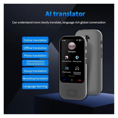S80 Pro 138 Language Intelligent Translation Machine Intelligent Recording 19 Offline Real-time Chat AI Voice Photo Translat