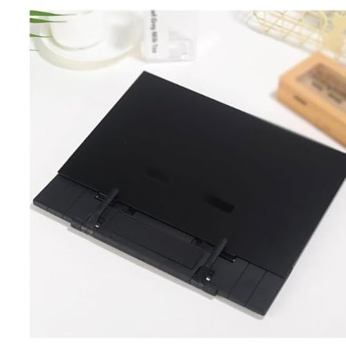 LWECMGSA Black Book Stand Metal Reading Rack Plastic Holder