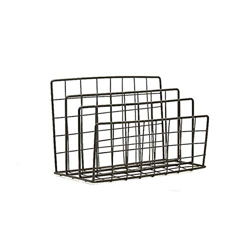 NSUQOA Desktop Letter Sorter, Organizer for Mails Books Files Brochures Postcards Makeups,Metal Multifunctional File Holder 3 Slot(D)