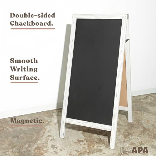 Ilyapa A Frame Chalk Board Easel Sign 27x58 in - Sandwich Signs Outdoor