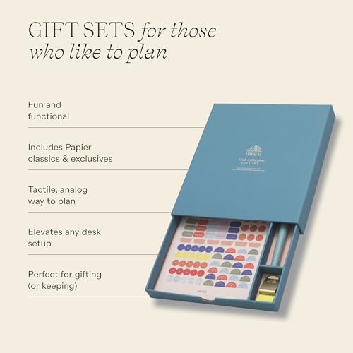 Papier Stick to the Plan Gift Set, Organizer Stickers & Pen