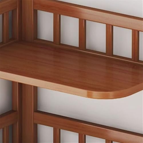VHDY85KA Bookcase Corner Cabinet, Bedroom, Floor to Ceiling Living Room Side Cabinet, Storage Cabinet, Bookshelf Modern(Brown,Small)