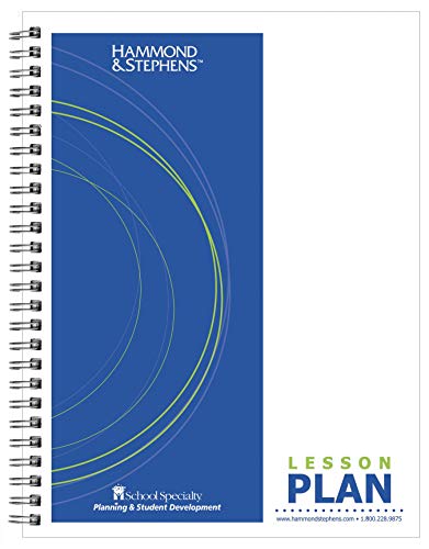 Casafoyer Hammond & Stephens Teacher Lesson Plan Book, 8.5 x 11 in, 7 Subjects, 40 Weeks, Green/Blue, 2-Pack