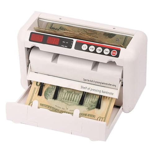 ZenHailure Banknote Counter Counterfeit Detector,Automatic Counterfeit Money Detector Machine,Money Cash Currency Machine,Counts 999 Banknotes per Minute,Counterfeit Detection