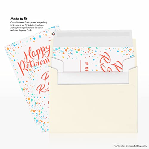 A2 Invitation Envelopes (4 3/8 x 5 3/4) - 70lb. Classic Linen Solar White (500 Qty.) | Perfect for Invitations, Announcements, Sending Cards, RSVP Cards | 4870-70SWLI-500