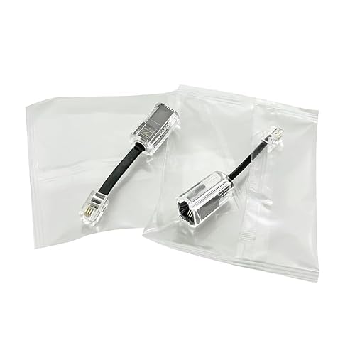 Coorle One Way Telephone Splitters RJ45/RJ11/RJ25/RJ9 Male to Female Cable 8P8C 6P6C 4P4C Telephone/LAN Wall Adaptor Separator Black for Landline 10-Pack (4P4C-Rotatable)