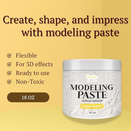 Creative Deco Thick Coarse Grained Modeling Paste | 18oz | 500g | 364ml