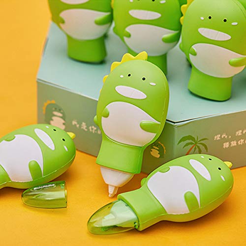 Liaozy888 Cute Funny Cartoon dinosaur Shape Correction Tape Easy to Use Applicator for Instant Corrections Clear (2)