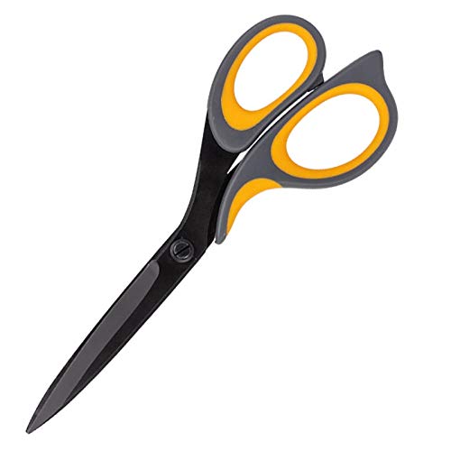 DSWMY Craft Scissors, Craft Scissors Household Kitchen Large Multifunctional Office Tailor Handmade Adult Small Black Blade Coated Pointed