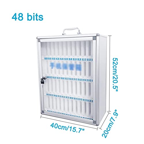 FUYAO Aluminum Alloy Cell Phones Storage Cabinet - Secure, Portable & Wall-Mounted Pocket Chart Box for Classroom, Office, Factory - Lockable Storage Solution