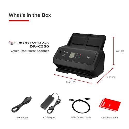 Canon imageFORMULA DR-C350 Office Document Scanner