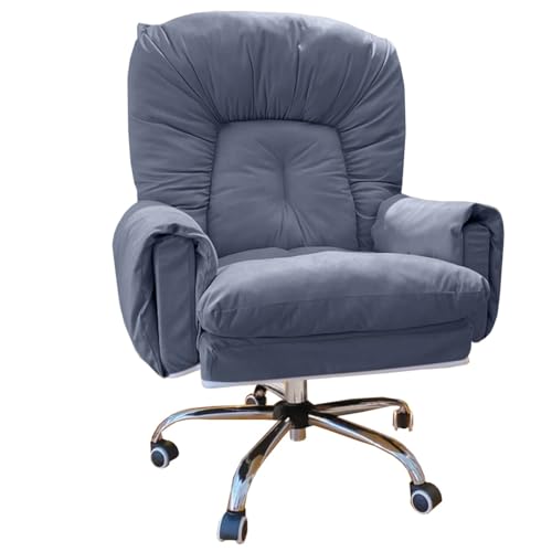 Reclining Executive Office Chairs, Computer Chair Gaming with Back Support Ergonomic Recliner Home Office Desk Chair for Women, Big Tall Managerial Executive Chair with Wheels(/Blue,A)