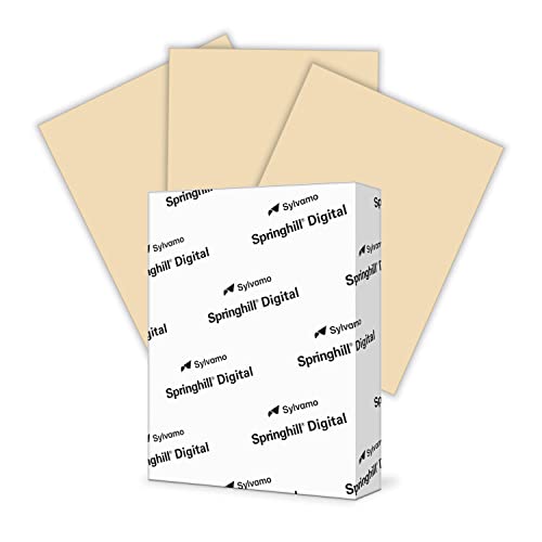Springhill 11” x 17” Tan Copy Paper, 24lb Bond/60lb Text, 89gsm, 500 Sheets (1 Ream) – Colored Printer Paper with Smooth Finish – Versatile and Flexible Computer Paper – 024064R