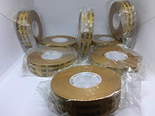 ALLTAPESDEPOT ATG Transfer Gun Double Side Refill Tapes, Reverse Wound Adhesive Transfer Tape Acid Free Gold Paper Liner ATG-7502, 3/4" X 36YD Pack of 48