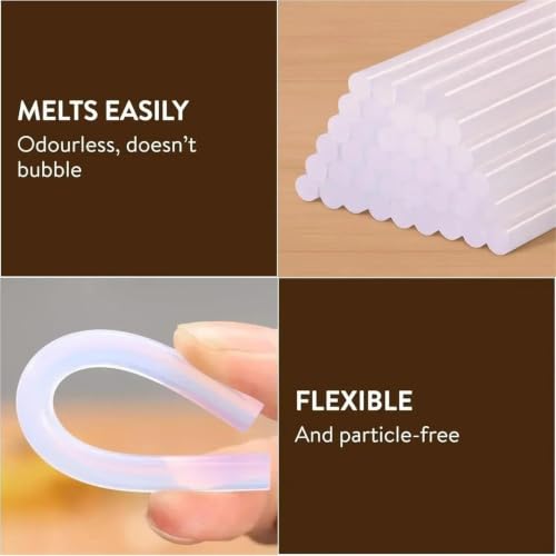 Hot Glue Sticks Transparent Glue Sticks 7/11MM Strong Home DIY(11x190mm,50pcs)