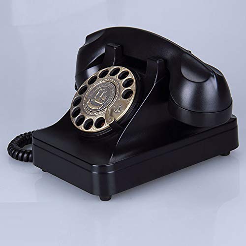 Phone Corded Telephone Landline Retro Antique Guest Room Home,Black