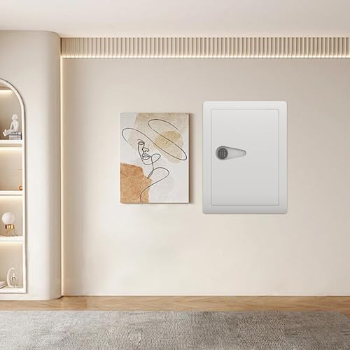 Electronic Digital Wall Hidden Safe with Keypad for Home and Business, Heavy Duty Steel Wall Mount Storage Safe for Protecting Money, Jewelry and Passports