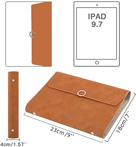 ONMYJFD A5 Leather Binder Budget Planner Organizer 6 Binder Cover with 15 Pcs Envelope Pockets,Label,for Money Saving Budgeting(E)