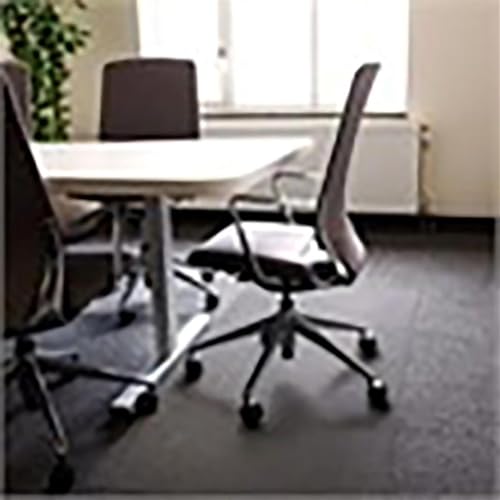 Pemberly Row 60x60 Polycarbonate Chair Mat, Clear Finish, Durable Square Floor Protector for Carpet, Eco-Friendly, High Clarity, Straight Edge Design, Waterproof, Flat-Lying for Home or Office Use