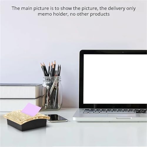 KaiYeA Sticky Note Holder 2pcs Rhinestone Self Stick Note Pad Holders 4 X Inches Memo Holder Dispenser Sticky Notes For Home Dorm Room Office Desk