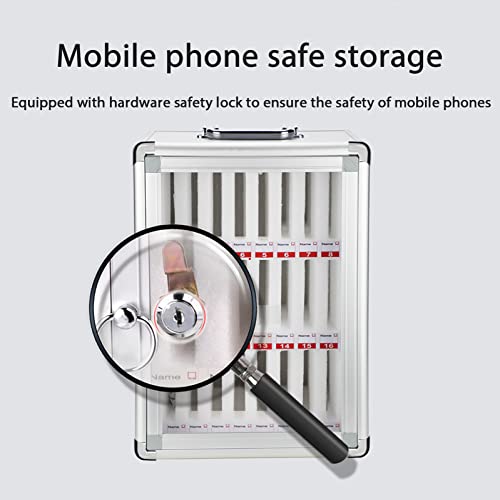 Cell Phone Storage Box with 36 Slots - Secure Cell Phone Safe Deposit Box with Handle for Office Classroom School and Meeting Storage Solutions,12slots